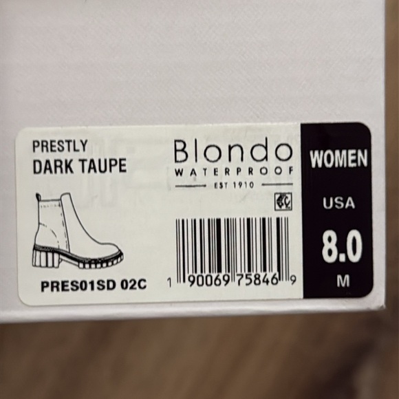 NIB BLONDO Prestly Waterproof Leather Bootie Taupe 8 - Picture 9 of 9